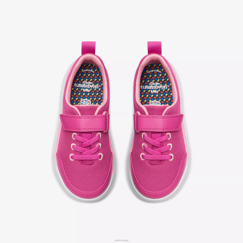 V2681002 סינטטי ורוד Clarks ריצת חישוק ילד