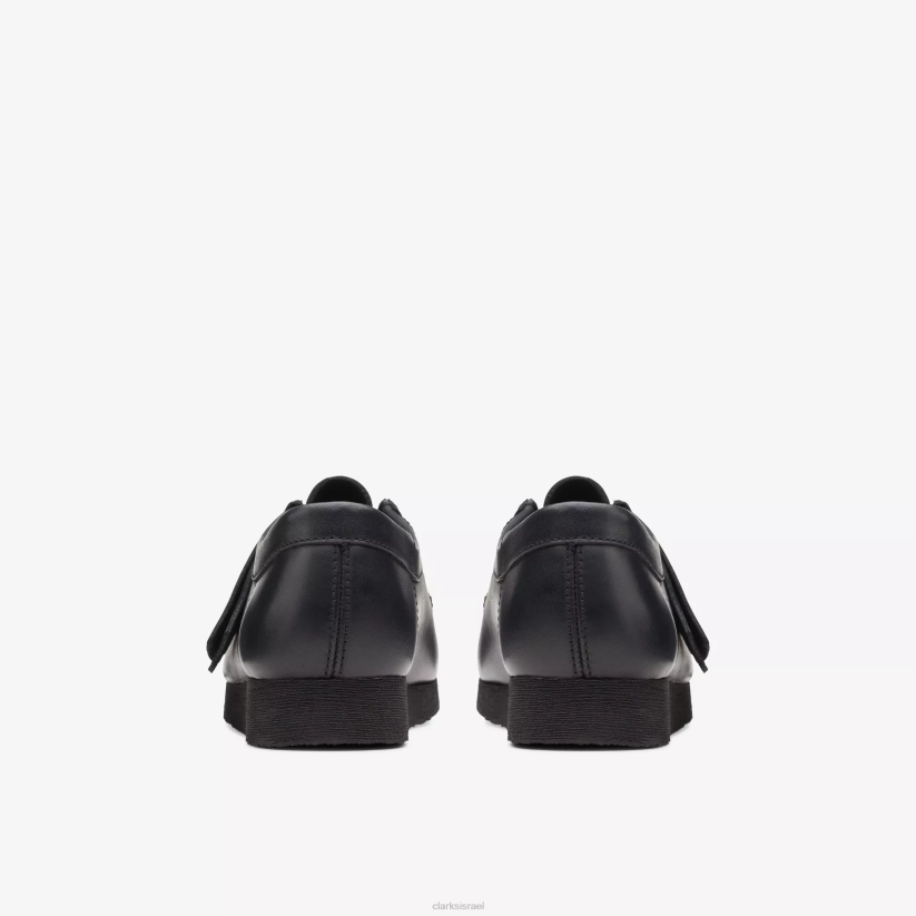 V2681010 עור שחור Clarks wallabee מבוגר יותר