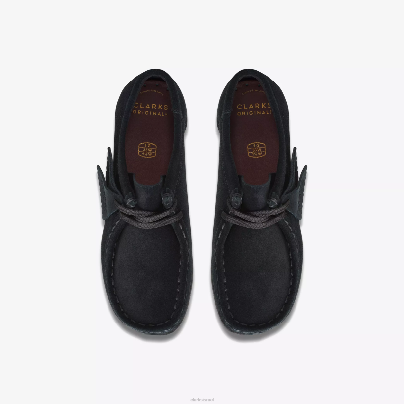 V2681011 זמש שחור Clarks wallabee מבוגר יותר