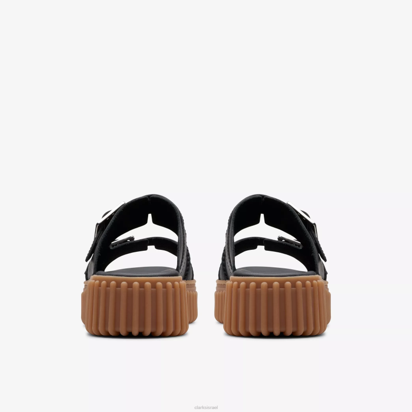 V268101 עור שחור Clarks מגלשת טורהיל