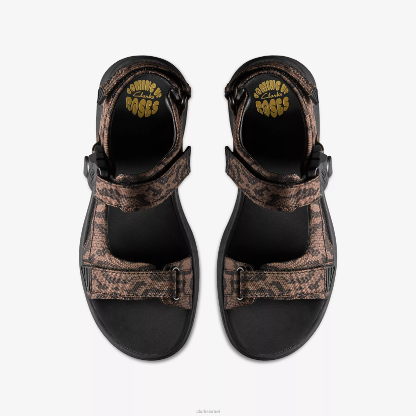 V268180 טקסטיל חום Clarks סנדל מרטין רוז לנשים 2