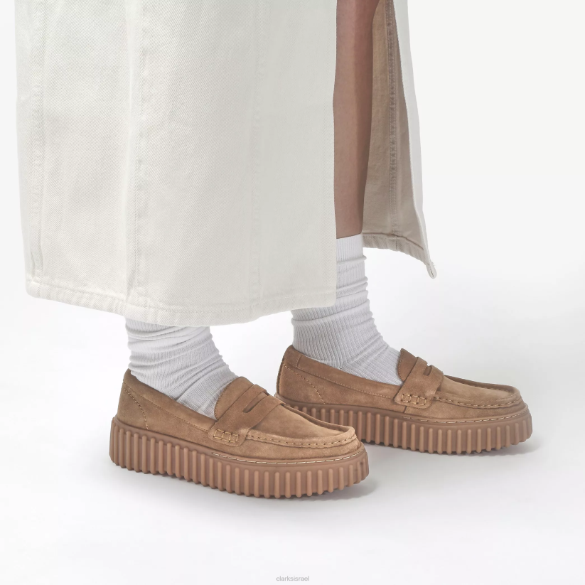 V268190 זמש בצבע שזוף בהיר Clarks פני טורהיל