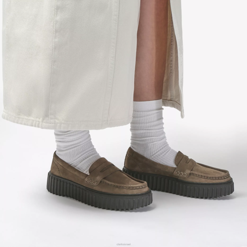 V268191 נובוק זית כהה Clarks פני טורהיל