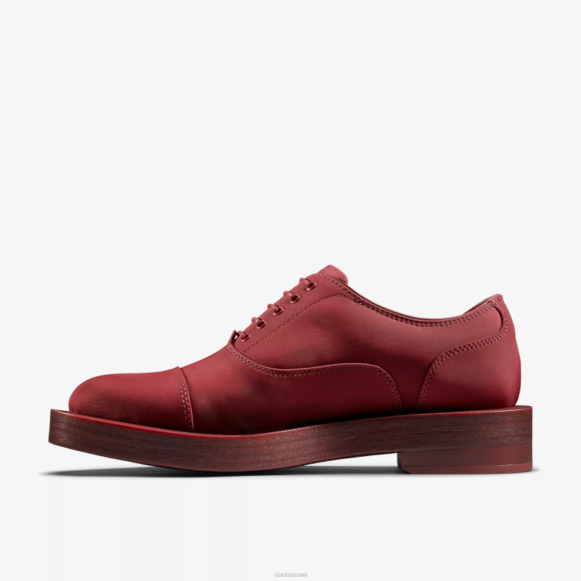 V268204 טקסטיל oxblood Clarks מרטין רוז נשים אוקספורד 2