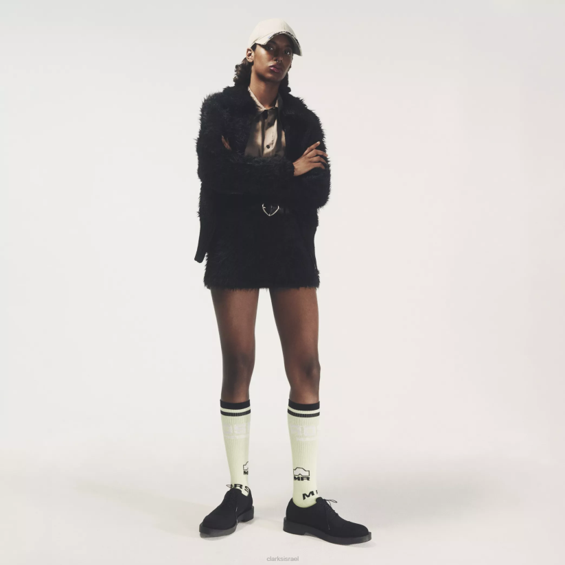 V268205 טקסטיל שחור Clarks מרטין רוז נשים 2 אוקספורד