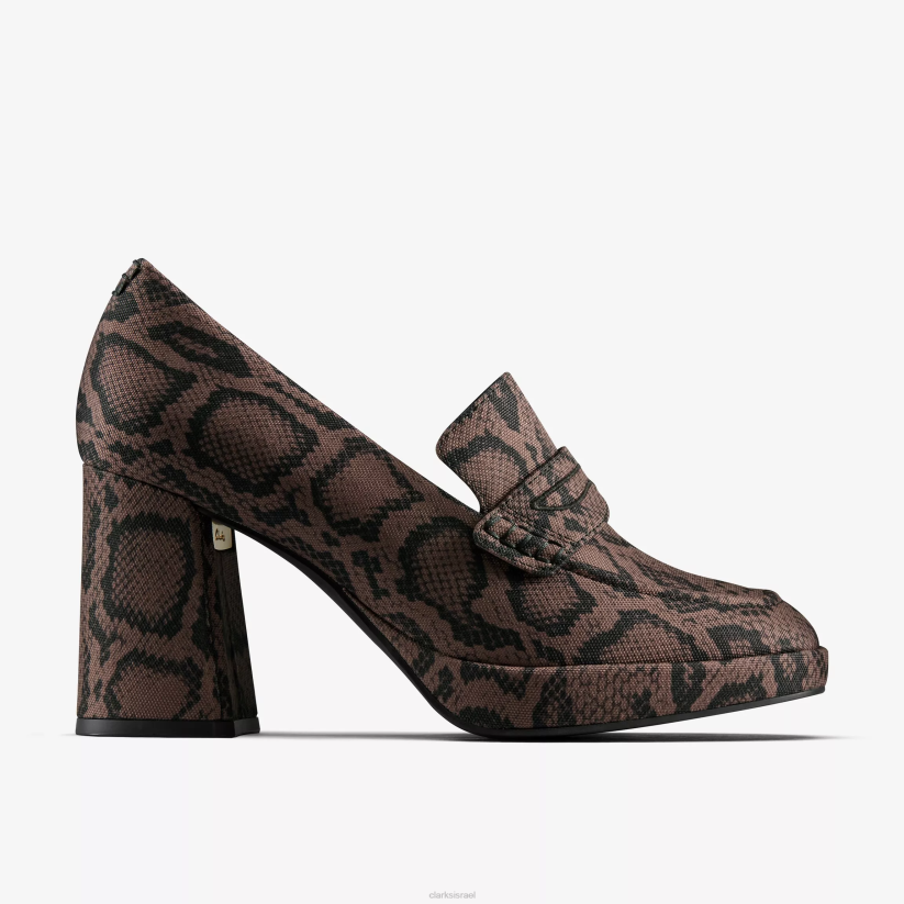 V268217 טקסטיל חום Clarks מרטין רוז לנשים 2