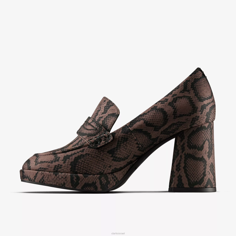 V268217 טקסטיל חום Clarks מרטין רוז לנשים 2