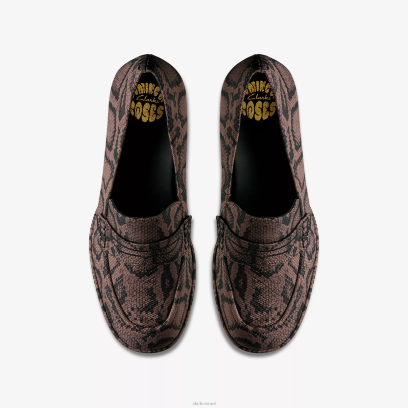 V268217 טקסטיל חום Clarks מרטין רוז לנשים 2