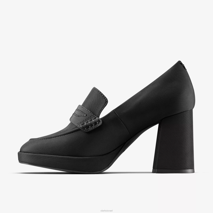 V268221 טקסטיל שחור Clarks מרטין רוז לנשים 2
