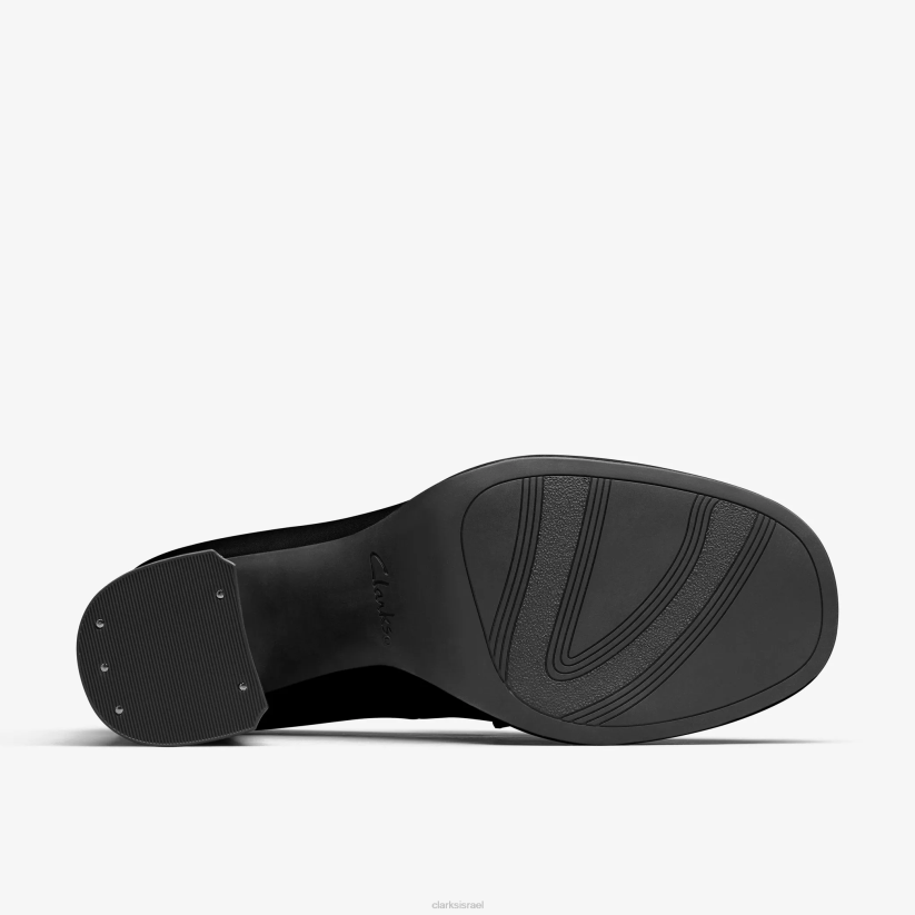 V268221 טקסטיל שחור Clarks מרטין רוז לנשים 2