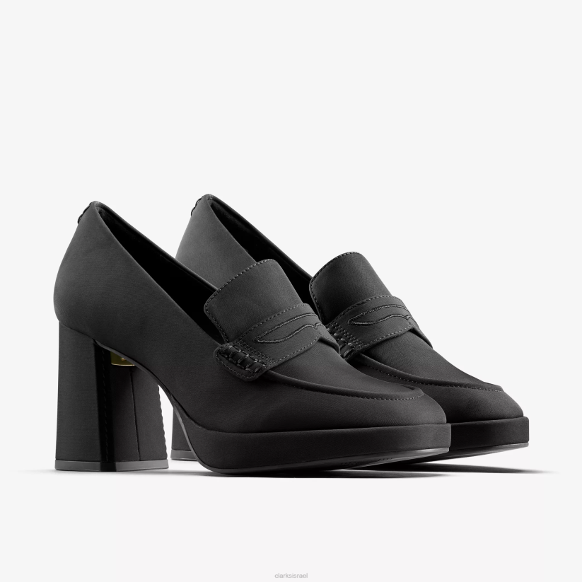 V268221 טקסטיל שחור Clarks מרטין רוז לנשים 2