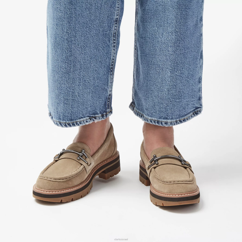 V268223 זמש חול כהה Clarks אורינה קצת