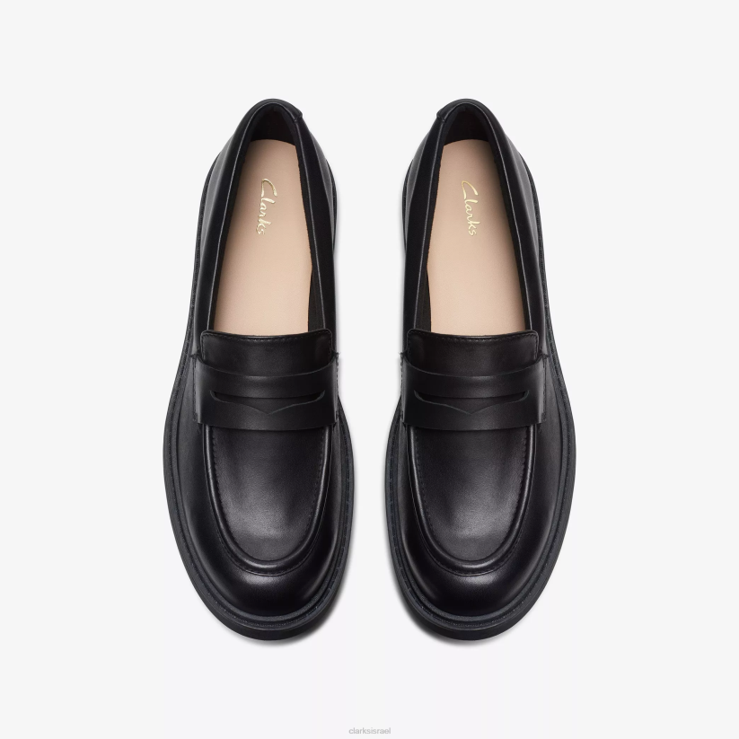 V268236 עור שחור Clarks אורינוקו 2 אגורות