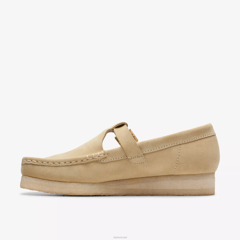V268249 זמש מייפל Clarks wallabee t-bar