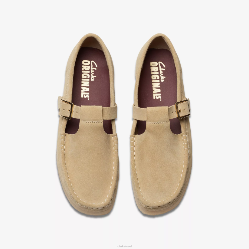 V268249 זמש מייפל Clarks wallabee t-bar