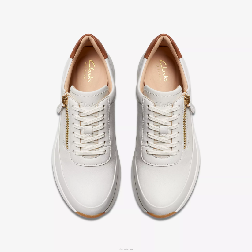 V268319 עור לבן Clarks tivoli zip