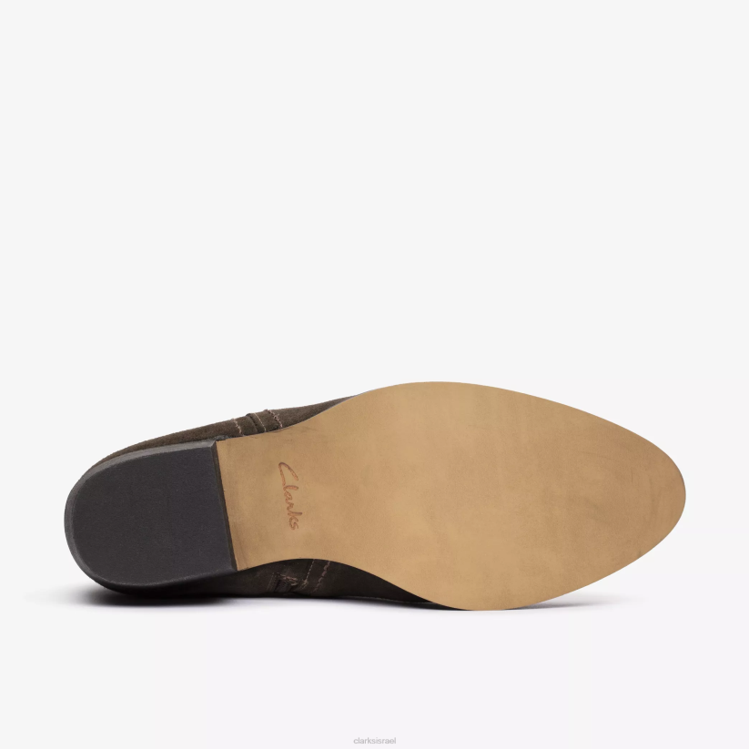 V268386 זמש חום כהה Clarks אוקטביה למעלה