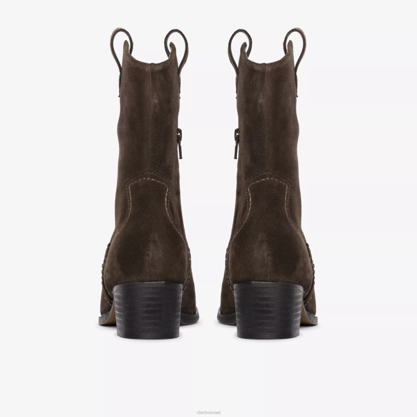 V268386 זמש חום כהה Clarks אוקטביה למעלה