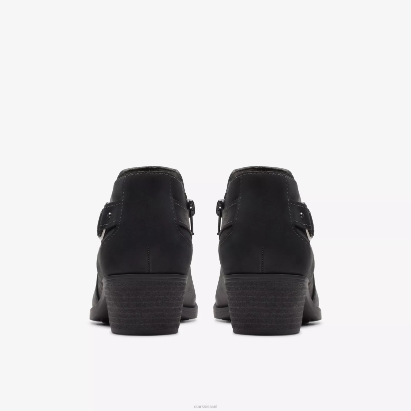 V268428 עור שמן שחור Clarks צ'רלטן גרייס