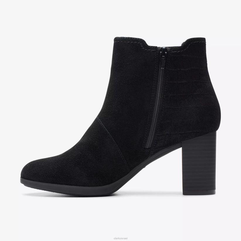 V268438 זמש שחור Clarks ורד ביילה