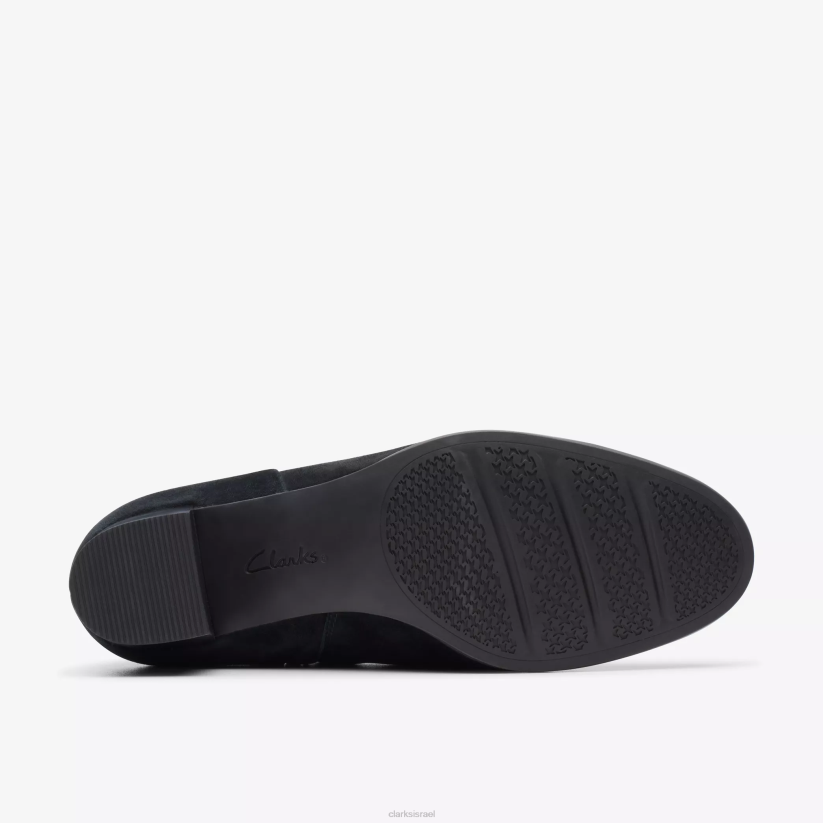 V268442 זמש שחור Clarks loken zip עמיד למים