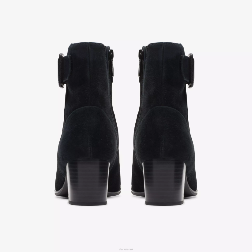 V268442 זמש שחור Clarks loken zip עמיד למים