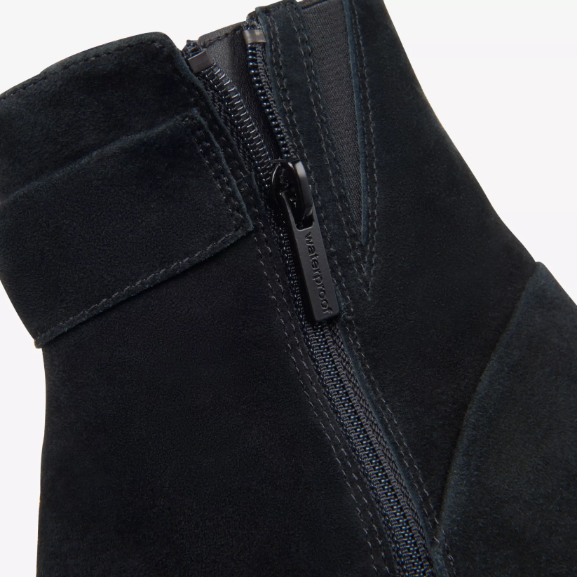 V268442 זמש שחור Clarks loken zip עמיד למים