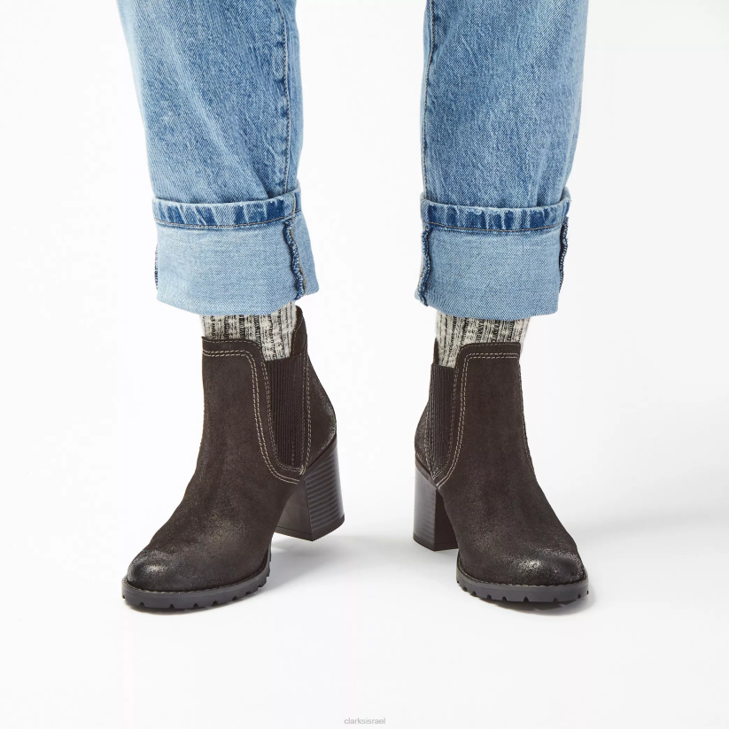 V268445 זמש שחור Clarks leda up