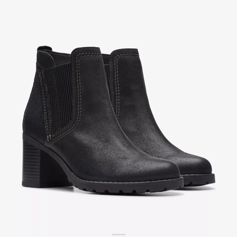 V268445 זמש שחור Clarks leda up