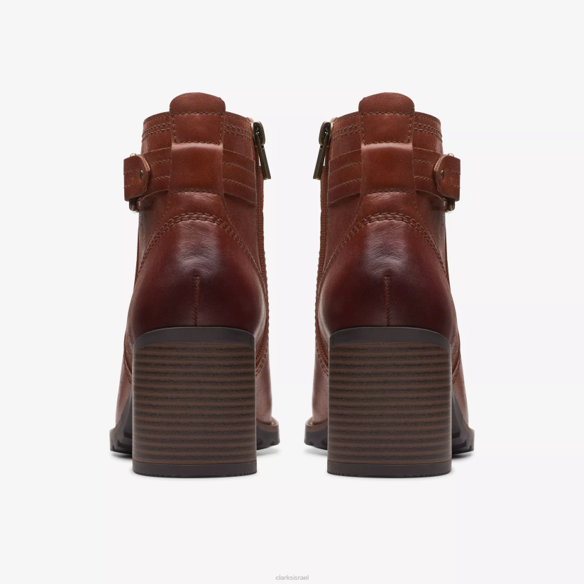 V268446 עור מהגוני Clarks רצועת leda