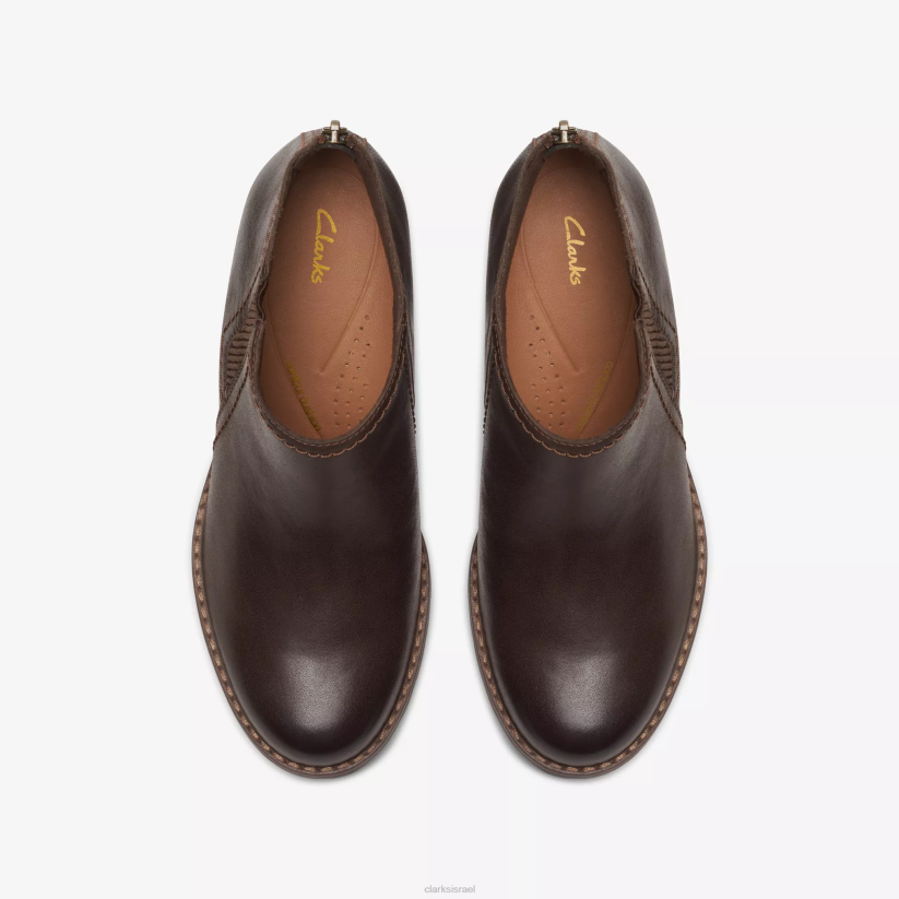 V268449 עור חום כהה Clarks שלב lede