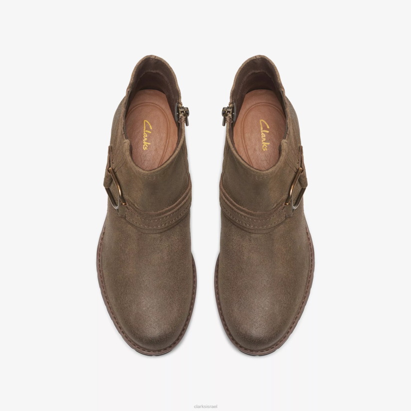 V268451 זמש זית כהה Clarks אבזם אספרה