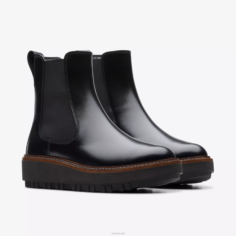 V268455 עור שחור Clarks אורינה למעלה