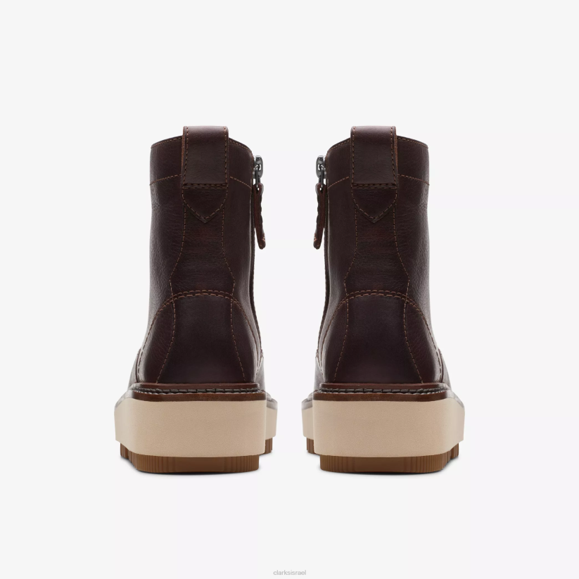 V268457 עור חום כהה Clarks תחרה אורינה