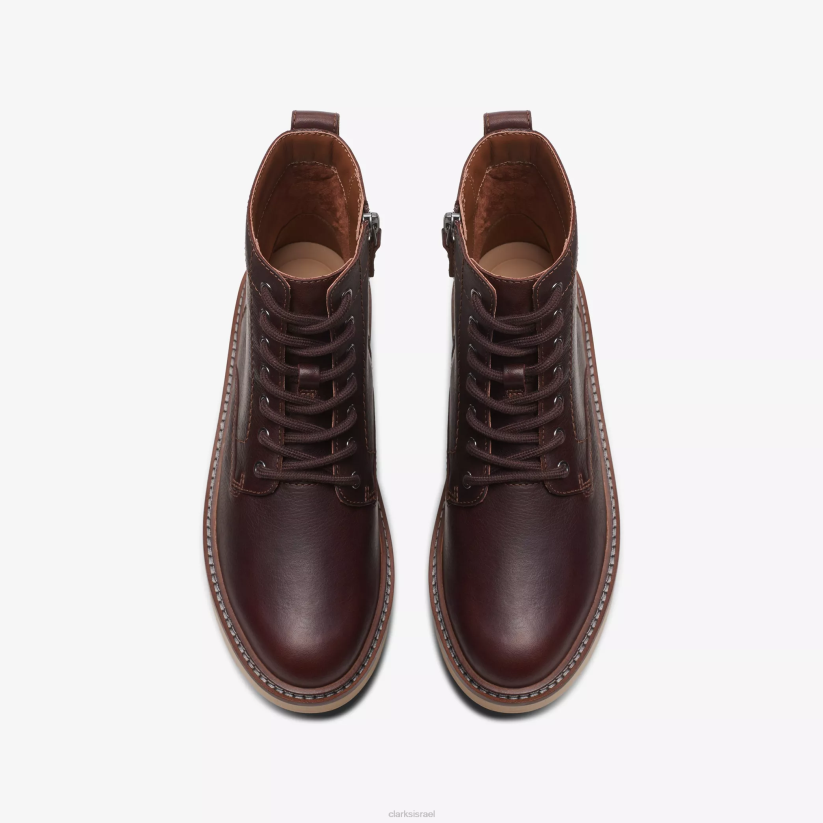 V268457 עור חום כהה Clarks תחרה אורינה