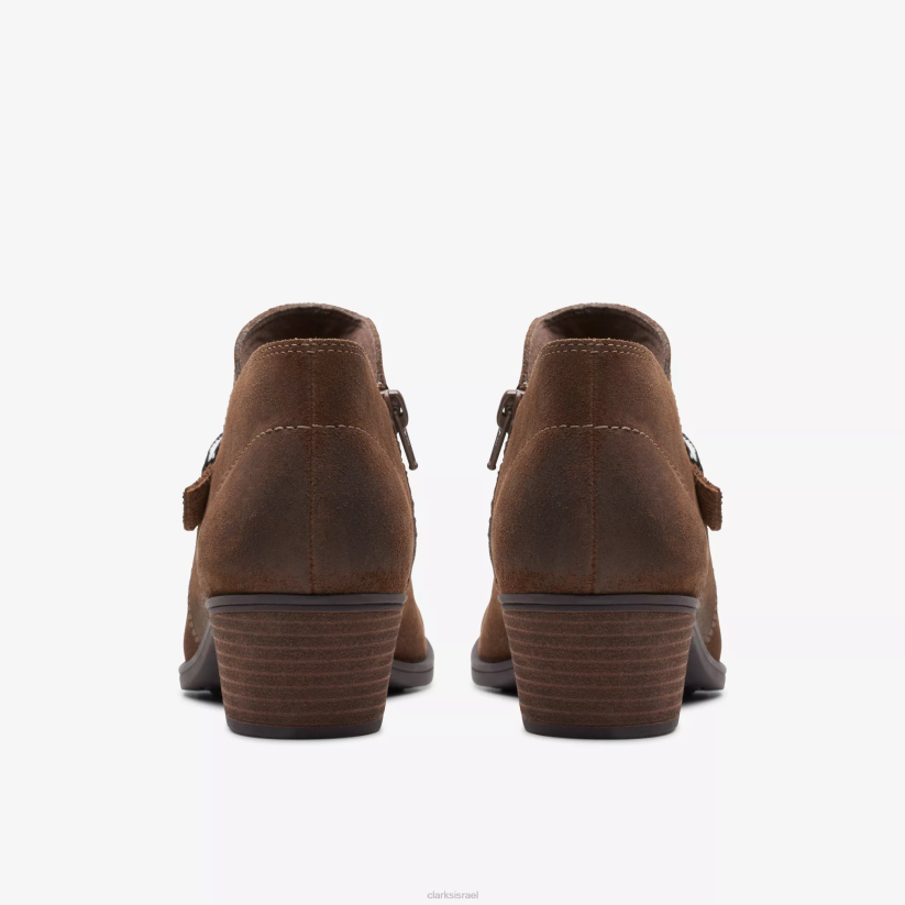 V268462 זמש בצבע חום כהה Clarks מפרץ צ'רלטן