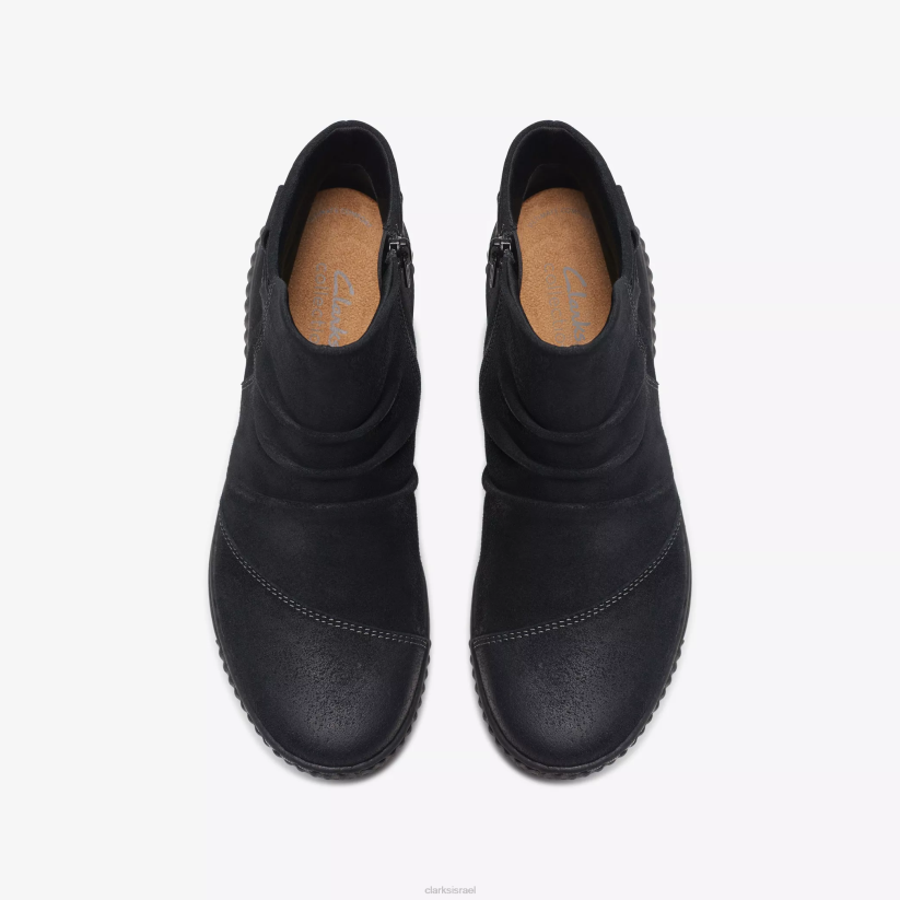 V268465 זמש שחור Clarks דרבי קרוליין