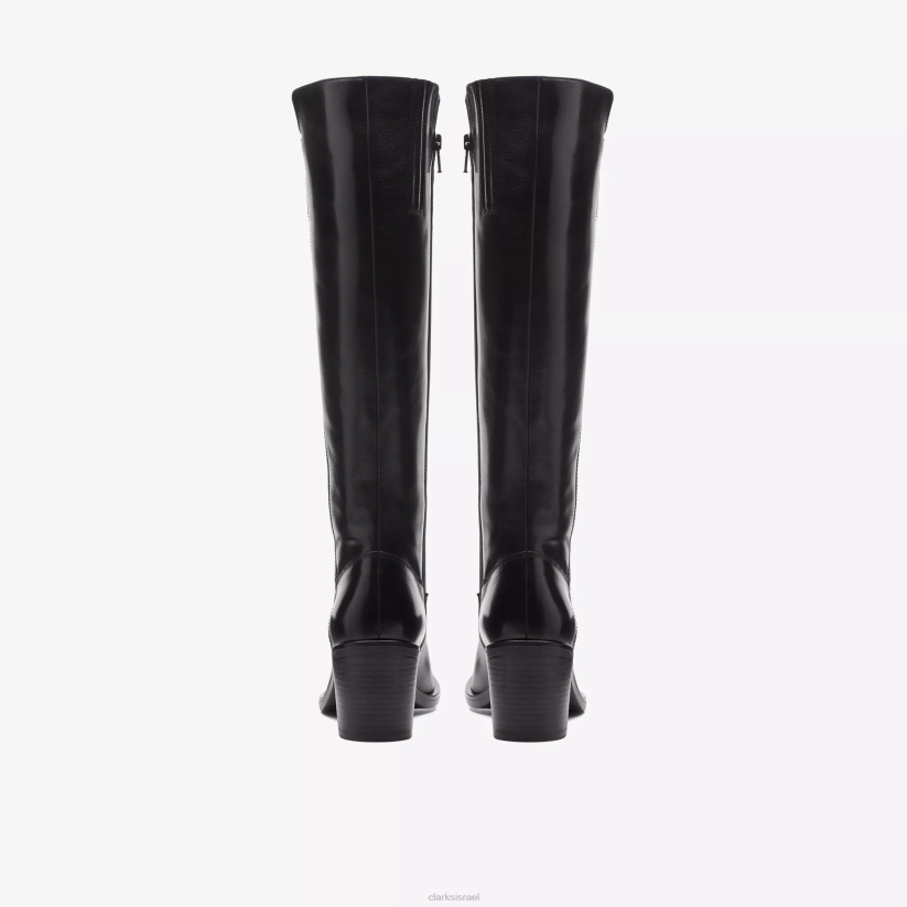 V268485 עור שחור Clarks valvestino היי