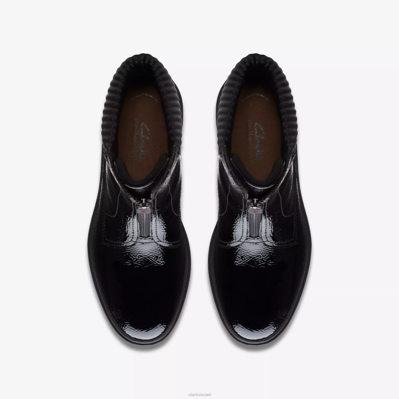 V268490 פטנט קמט שחור Clarks calla zip