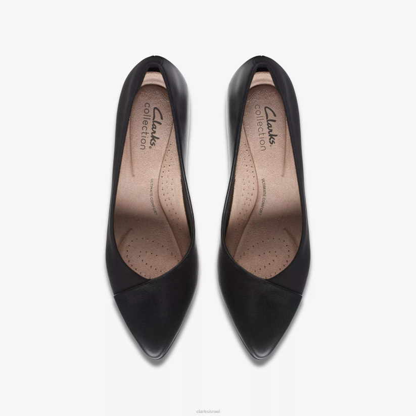 V268501 עור שחור Clarks קטליינה ורד