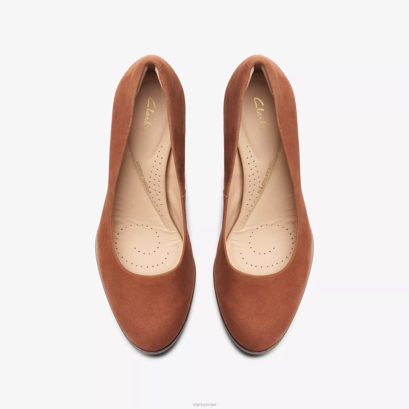 V268527 זמש קרמל Clarks freva 85 court