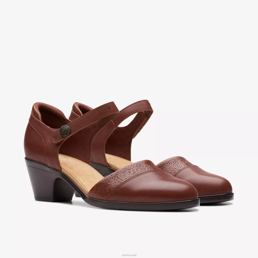 V268539 עור שזוף בריטי Clarks אמילי 2 קטרה