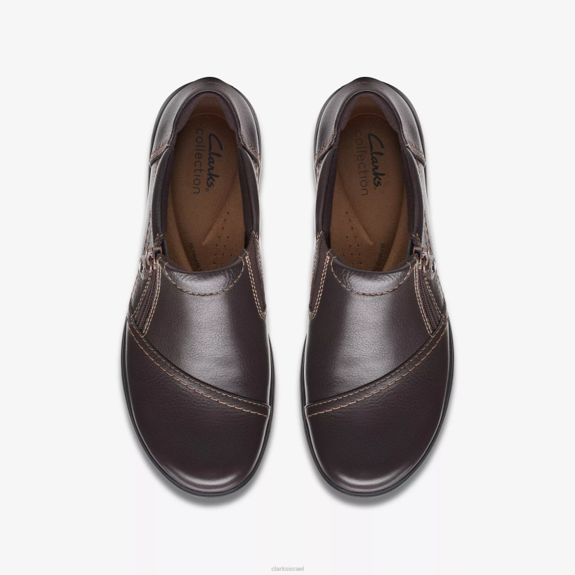 V268588 עור חום כהה Clarks קרלי ריי