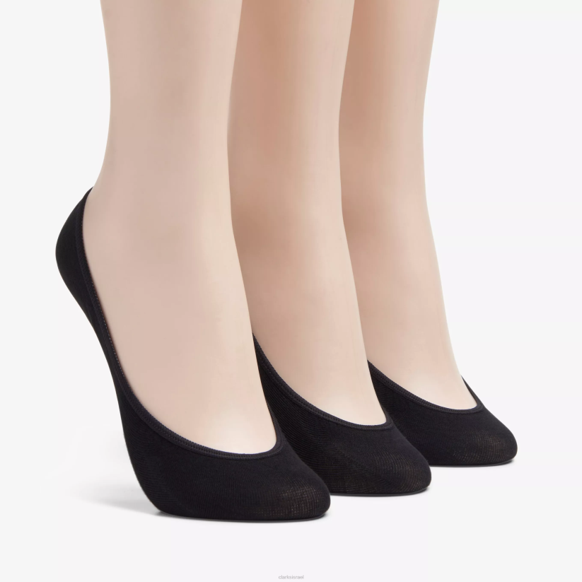 V268633 צבע שחור Clarks תוחם מוצק 3 חבילות