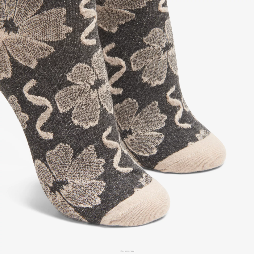 V268638 פרחוני שחור Clarks צוות פרחים