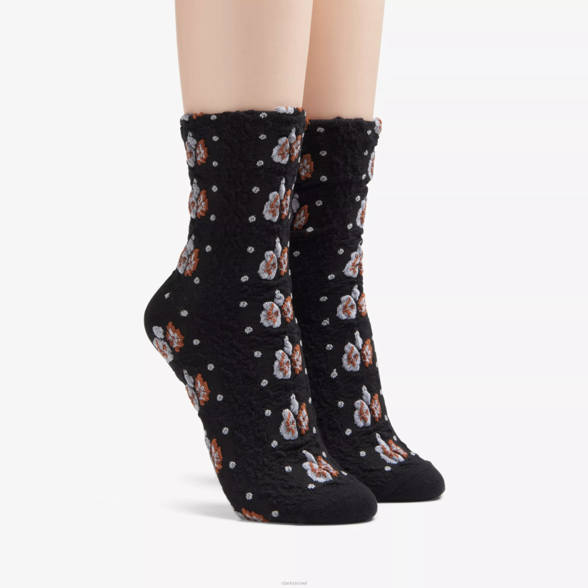 V268639 שָׁחוֹר Clarks צוות פרחים