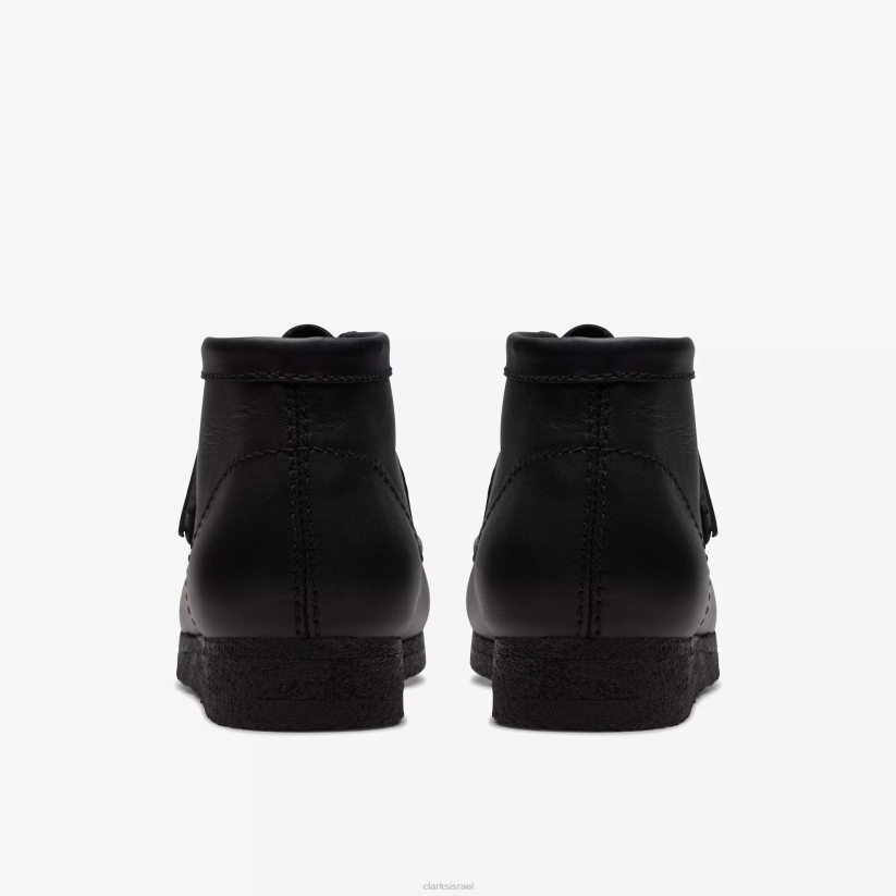 V268659 עור שחור Clarks מגף wallabee