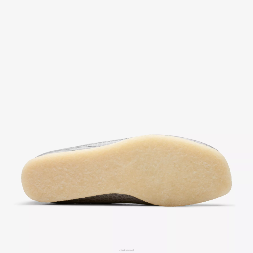 V268664 הדפס קרוקודיל אפור Clarks וואלאבי