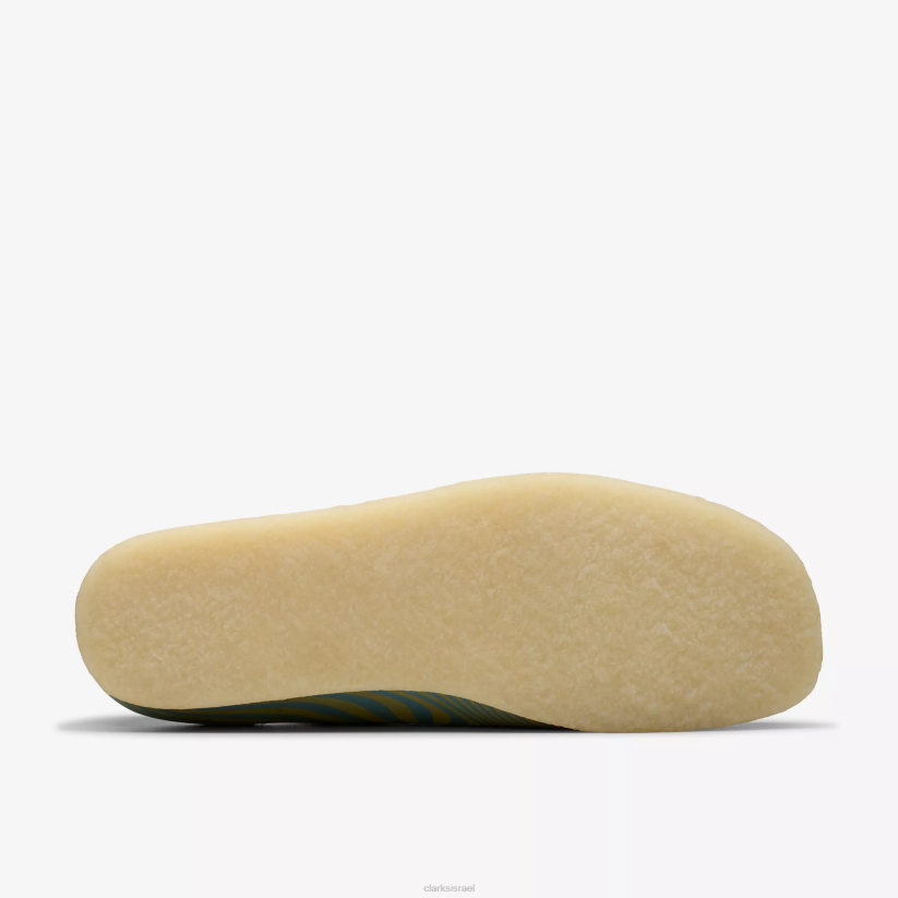 V268673 הדפס כחול/ליים Clarks וואלאבי