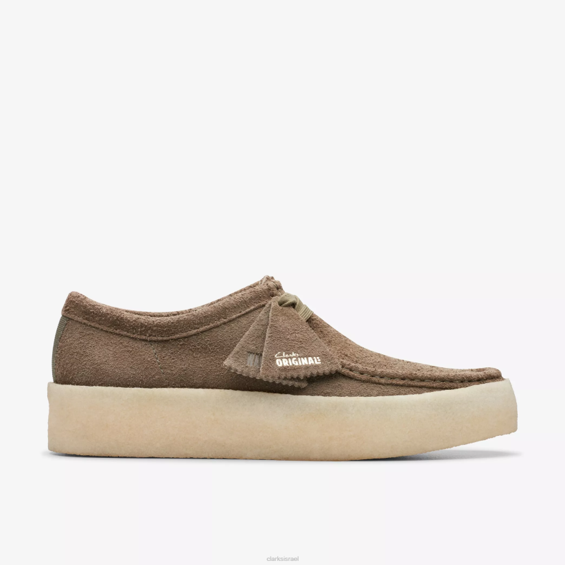 V268682 זמש חאקי בהיר Clarks כוס וואלאבי